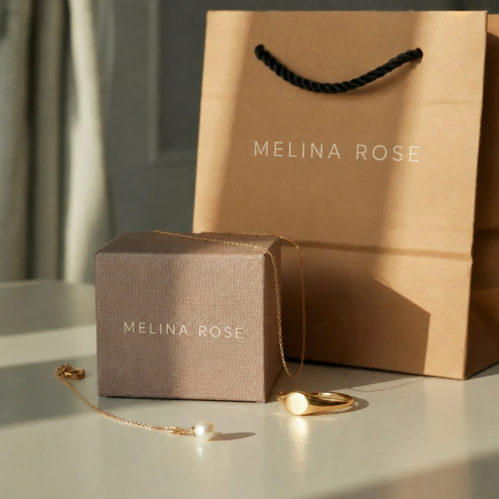 Melina Rose gift bag and jewelry box