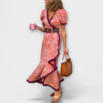 Laura™ | Elegant Pink Maxi Dress