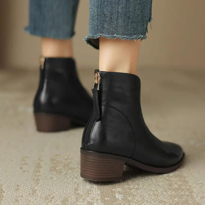 Eva | Luxe Ankle Boots with Low Heel