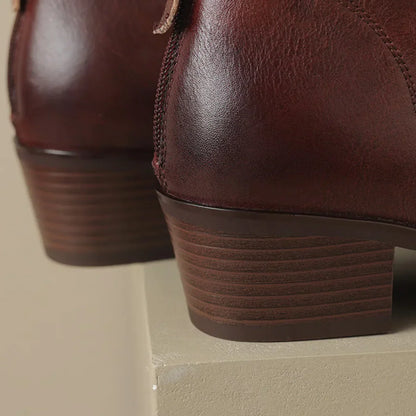 Eva | Luxe Ankle Boots with Low Heel