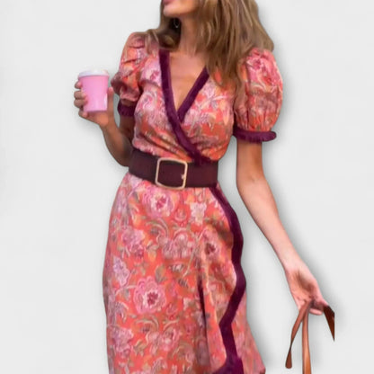 Laura™ | Elegant Pink Maxi Dress