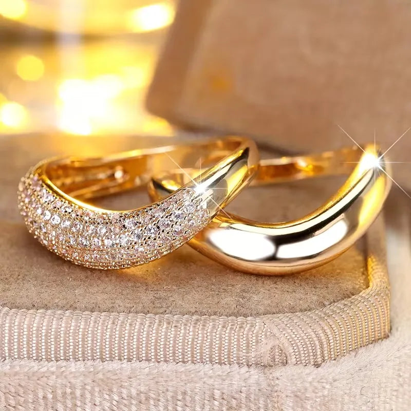 Two-Piece Elegant Wide Matching Rings