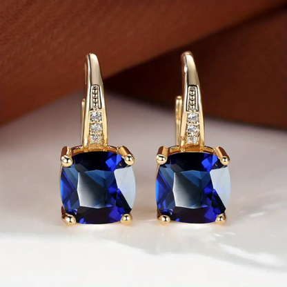 Elegant hoop earrings with sparkling stones
