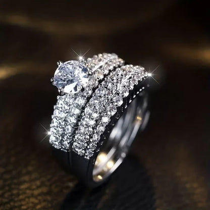 Aurora – Luxe Women's Wedding Ring Set