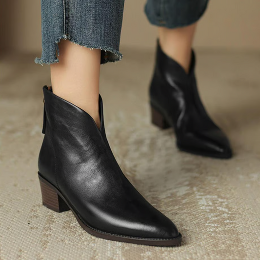 Eva | Luxe Ankle Boots with Low Heel