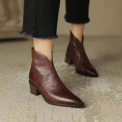 Eva | Luxe Ankle Boots with Low Heel