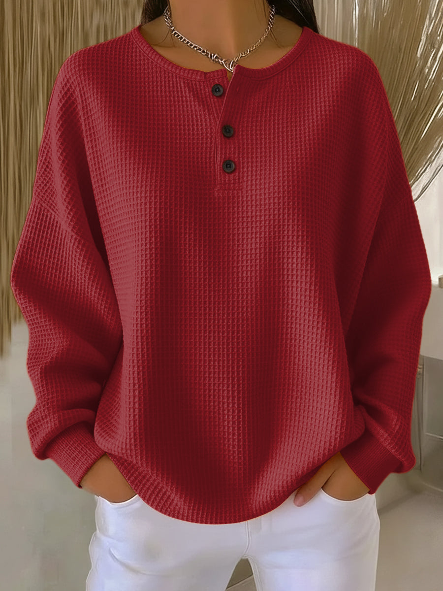 Annelie | Stylish Relaxed Henley Top