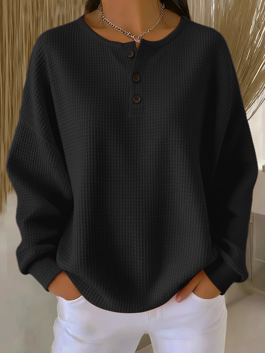 Annelie | Stylish Relaxed Henley Top