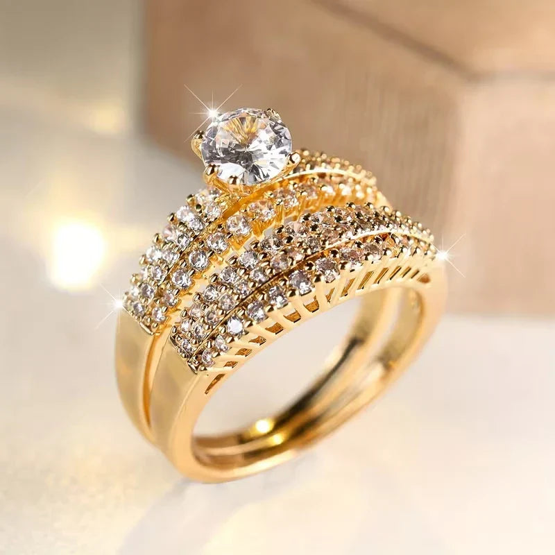 Aurora – Luxe Women's Wedding Ring Set