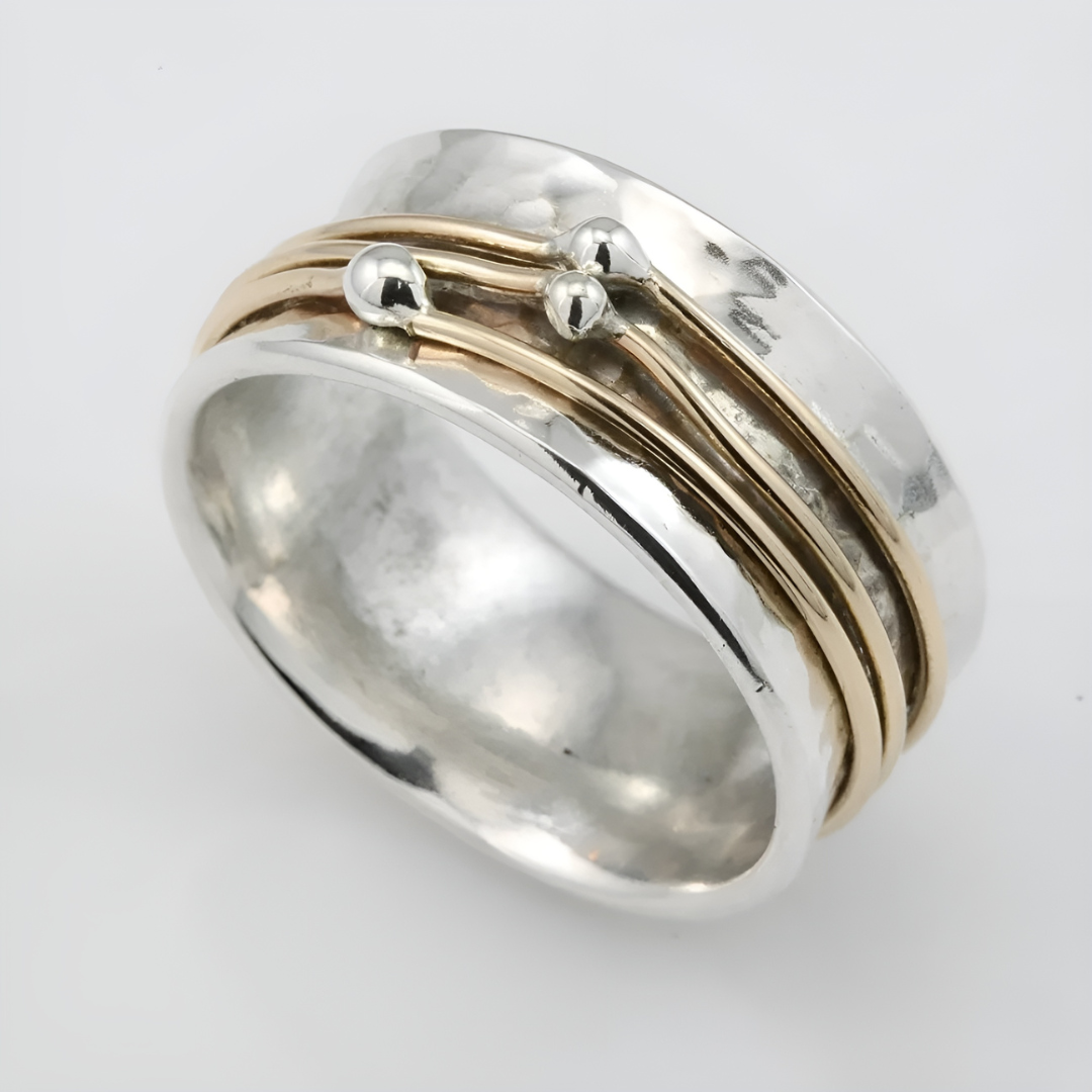 Gold Plated Vintage Ring in Silver