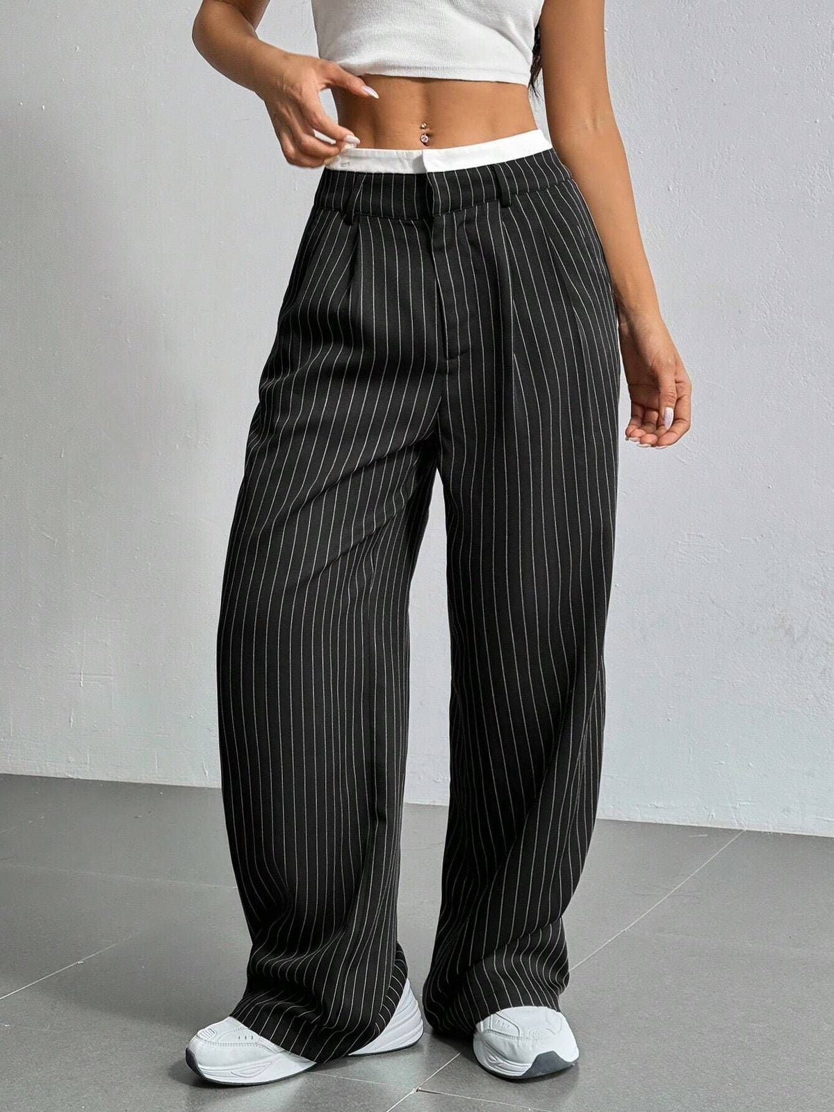 Lauren™ | Striped High-Waisted Pants