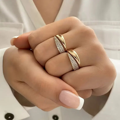 Elegant Ring with Sparkling Stones (Buy 1 Get 1 FREE)