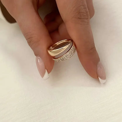 Elegant Ring with Sparkling Stones (Buy 1 Get 1 FREE)