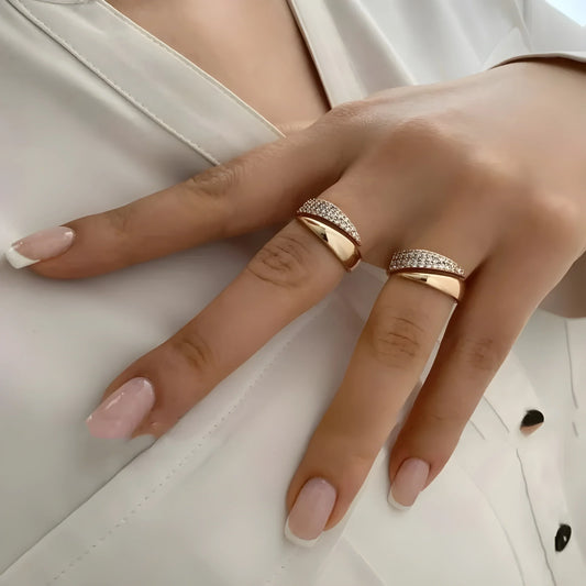 Elegant Ring with Sparkling Stones (Buy 1 Get 1 FREE)