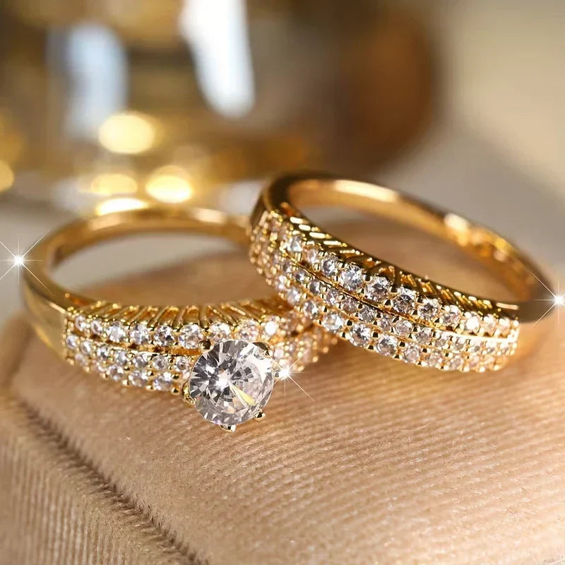 Aurora – Luxe Women's Wedding Ring Set