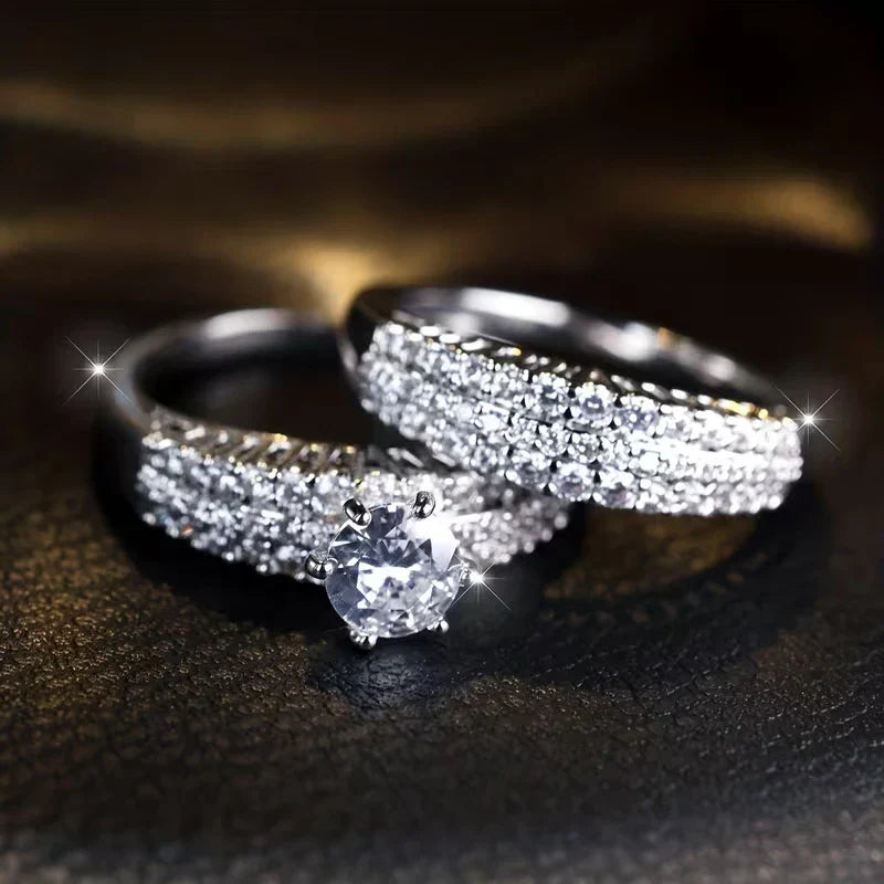 Aurora – Luxe Women's Wedding Ring Set