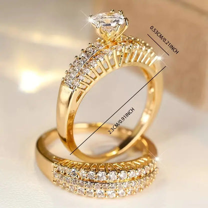 Aurora – Luxe Women's Wedding Ring Set